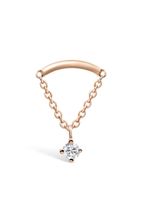 MARIA TASH MARIA TASH PRONG SET DIAMOND DRAPE THREADED SINGLE STUD EARRING 