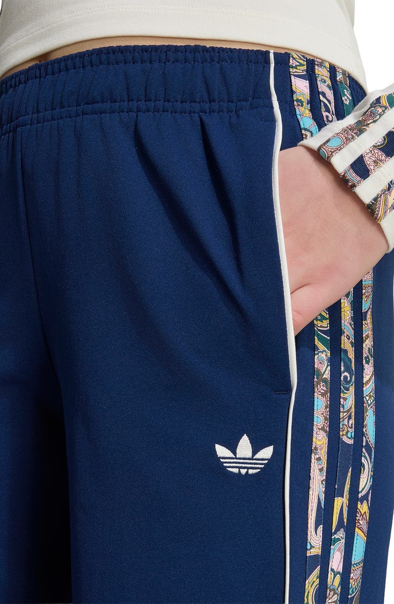 adidas Kids' x Liberty London Paisley Parade Loose Track Pants, Alternate, color, Night Indigo