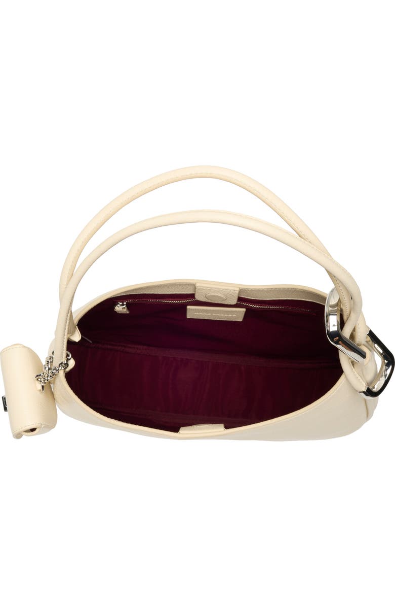 Marc Jacobs Large The Crescent Leather Shoulder Bag, Alternate, color, Cloud White