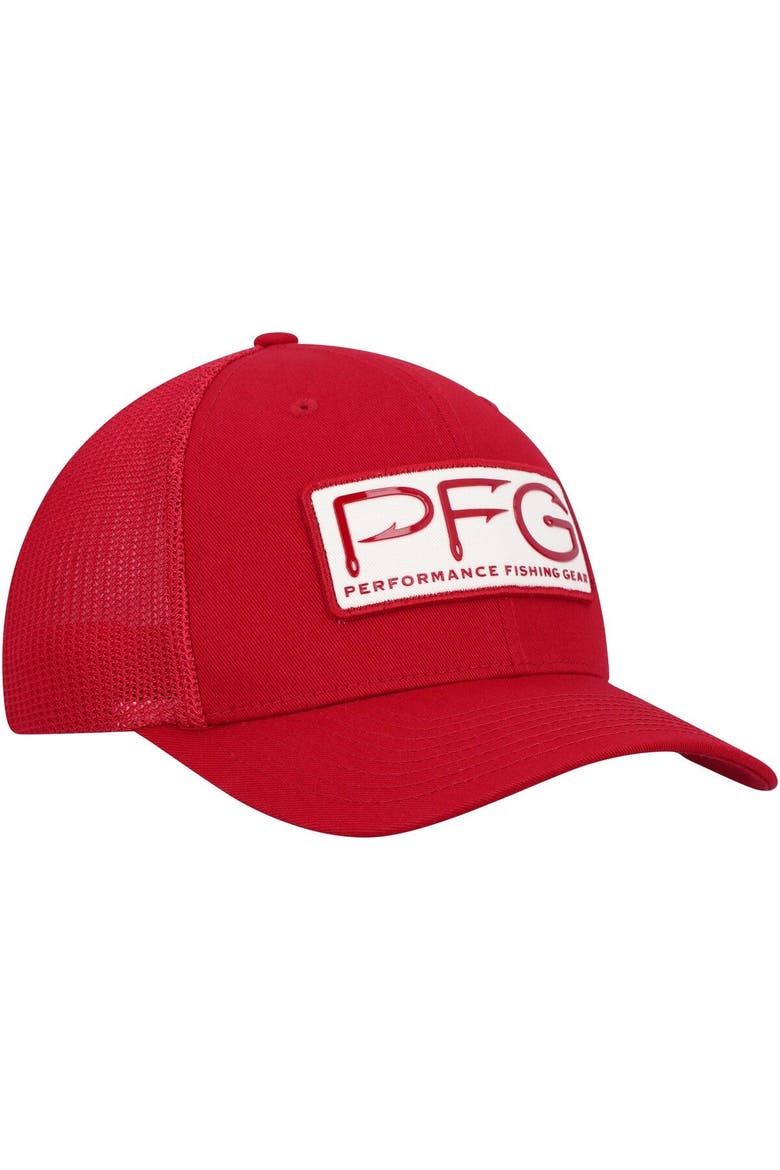 Men's Columbia Crimson Alabama Crimson Tide PFG Hooks Flex Hat, Alternate, color, Crimson