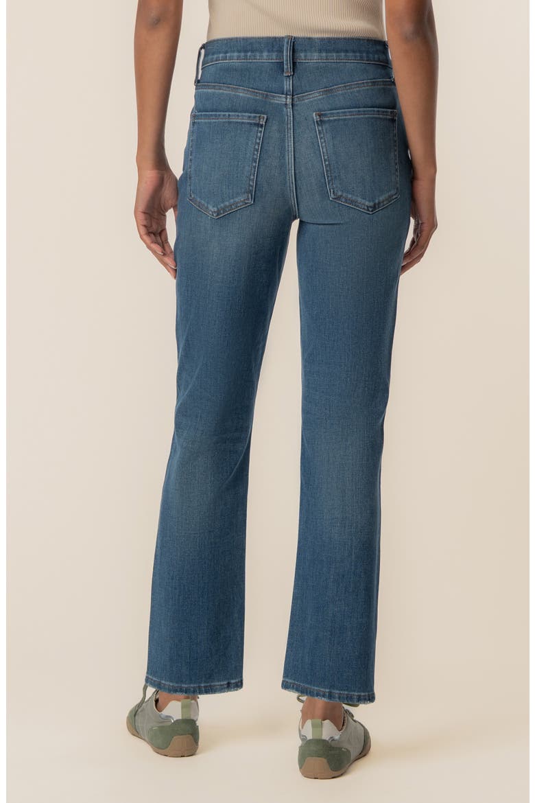 Blair High Waist Ankle Slim Straight Leg Jeans, Alternate, color, RAZOR