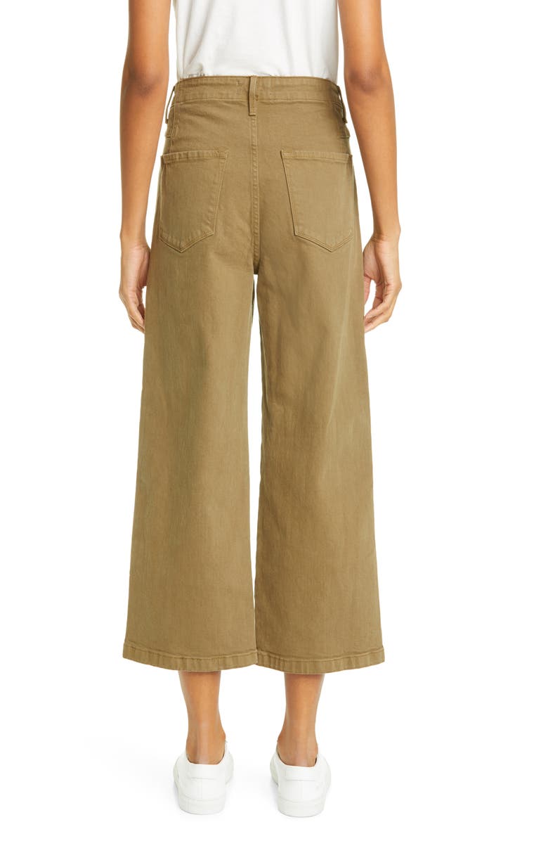 FRAME Ali V-Yoke High Waist Crop Wide Leg Jeans, Alternate, color,