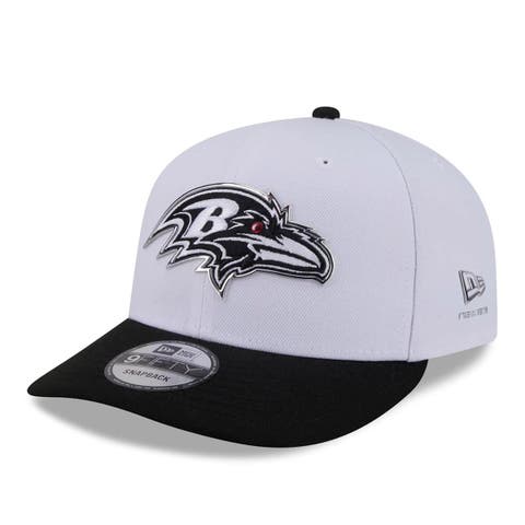 Men's New Era  White/Black Baltimore Ravens 2026 NFL Draft Pre-Curved 9FIFTY Snapback Hat