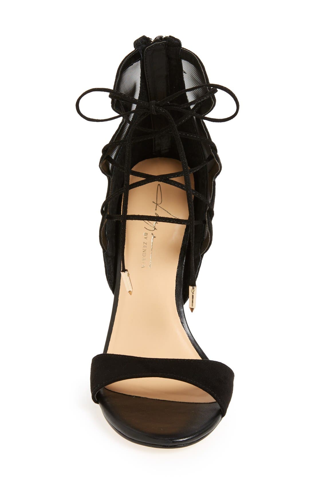 Daya by Zendaya 'Anderson' Ghillie Lace-Up Mesh Sandal, Alternate, color, 