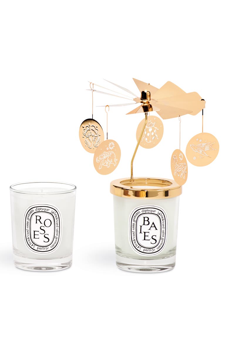 Diptyque Baies & Roses Carousel Candle Set, Main, color, 