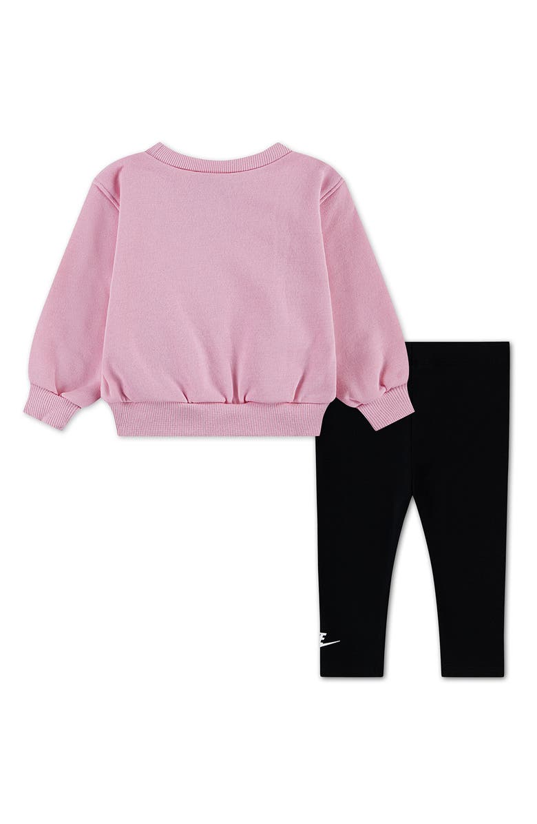 Nike Kids' Crewneck Sweatshirt & Leggings Set, Alternate, color, Black