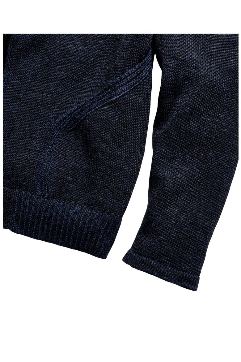 Linen & Cotton Track Zip Cardigan, Alternate, color, NAVY