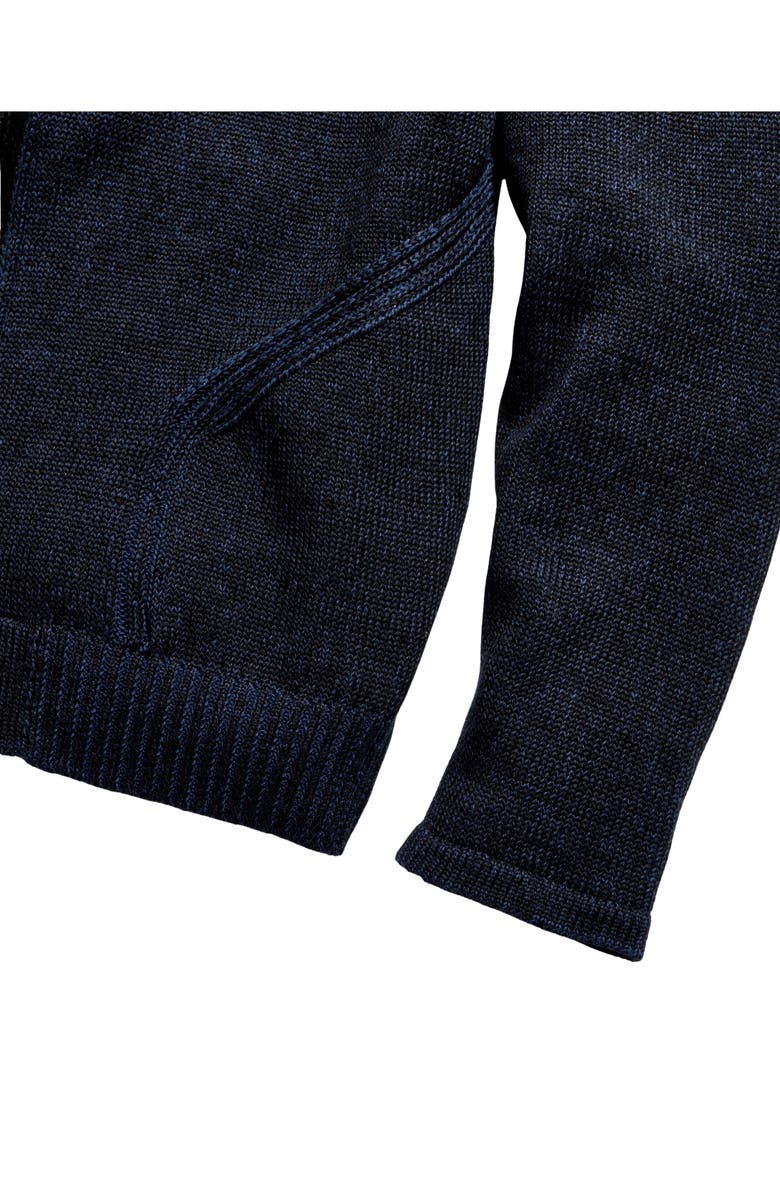 Billy Reid Linen & Cotton Track Zip Cardigan, Alternate, color, Navy