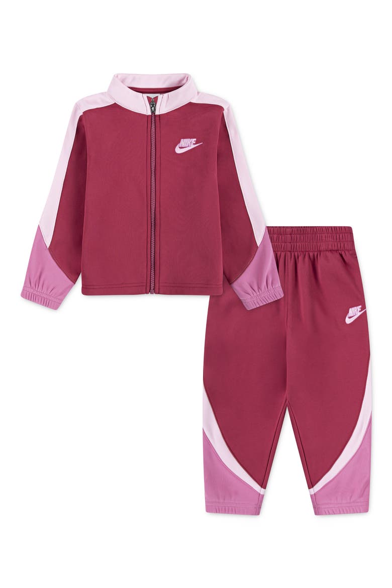 Kids' Colorblock Zip Jacket & Joggers Set, Main, color, SWEET BEET