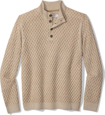 Tommy Bahama Cross Cable Button Neck Sweater | Nordstrom