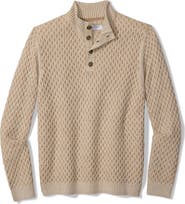 Tommy Bahama Cross Cable Button Neck Sweater
