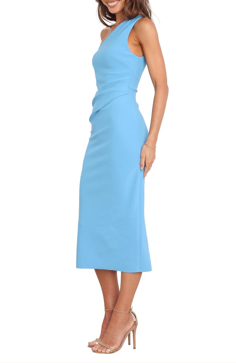 Petal & Pup Nadene One-Shoulder Midi Dress, Alternate, color, Blue