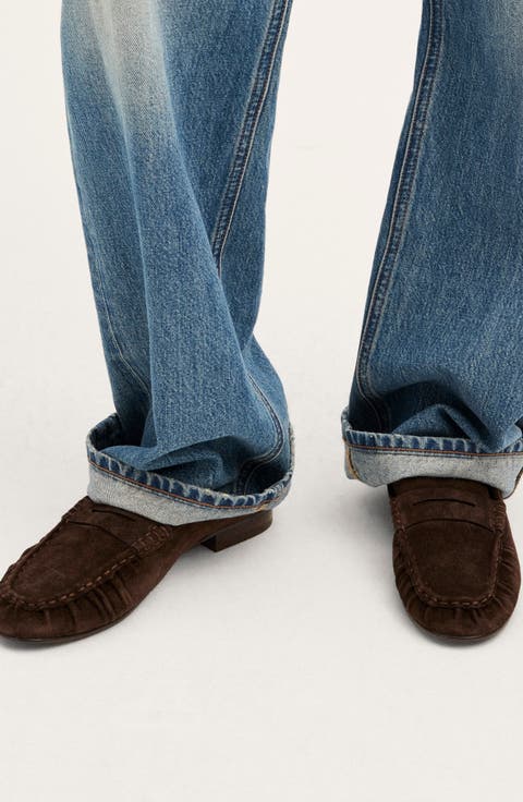 Ashley Ruched Leather Loafer