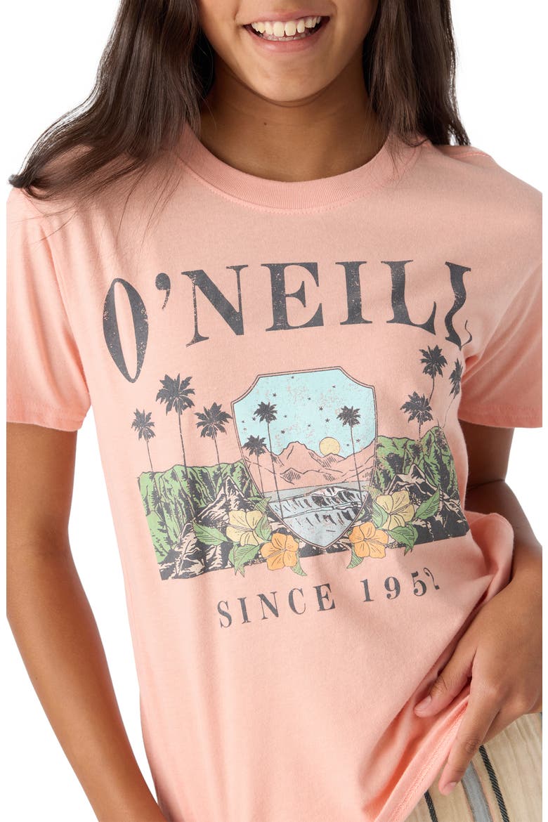 Kids' Malibu Mirage Cotton Graphic T-Shirt, Alternate, color, CORAL PINK