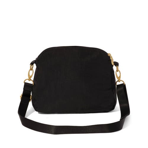 Baggallini Coastal Flip Lock Camera Bag Crossbody In Purple