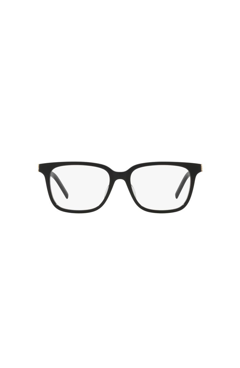 Saint Laurent 55mm Rectangle optical glasses, Alternate, color, Black
