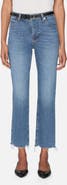 FRAME The Ruler Frayed High Waist Ankle Straight Leg Jeans