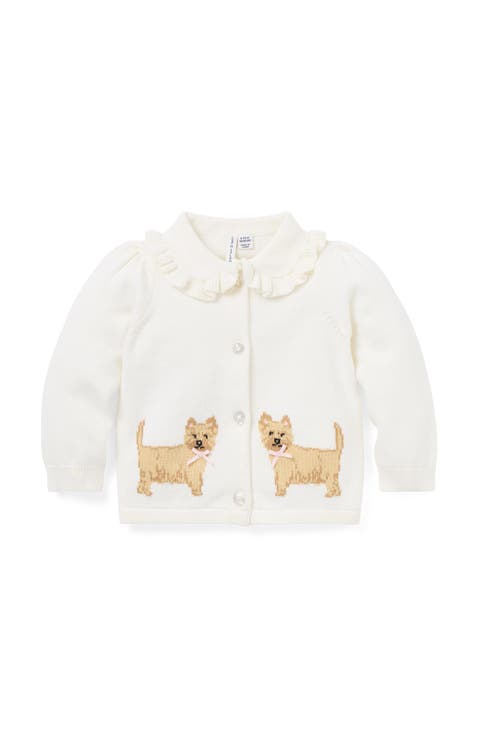Baby Dog Ruffle Collar Cardigan (Infant)