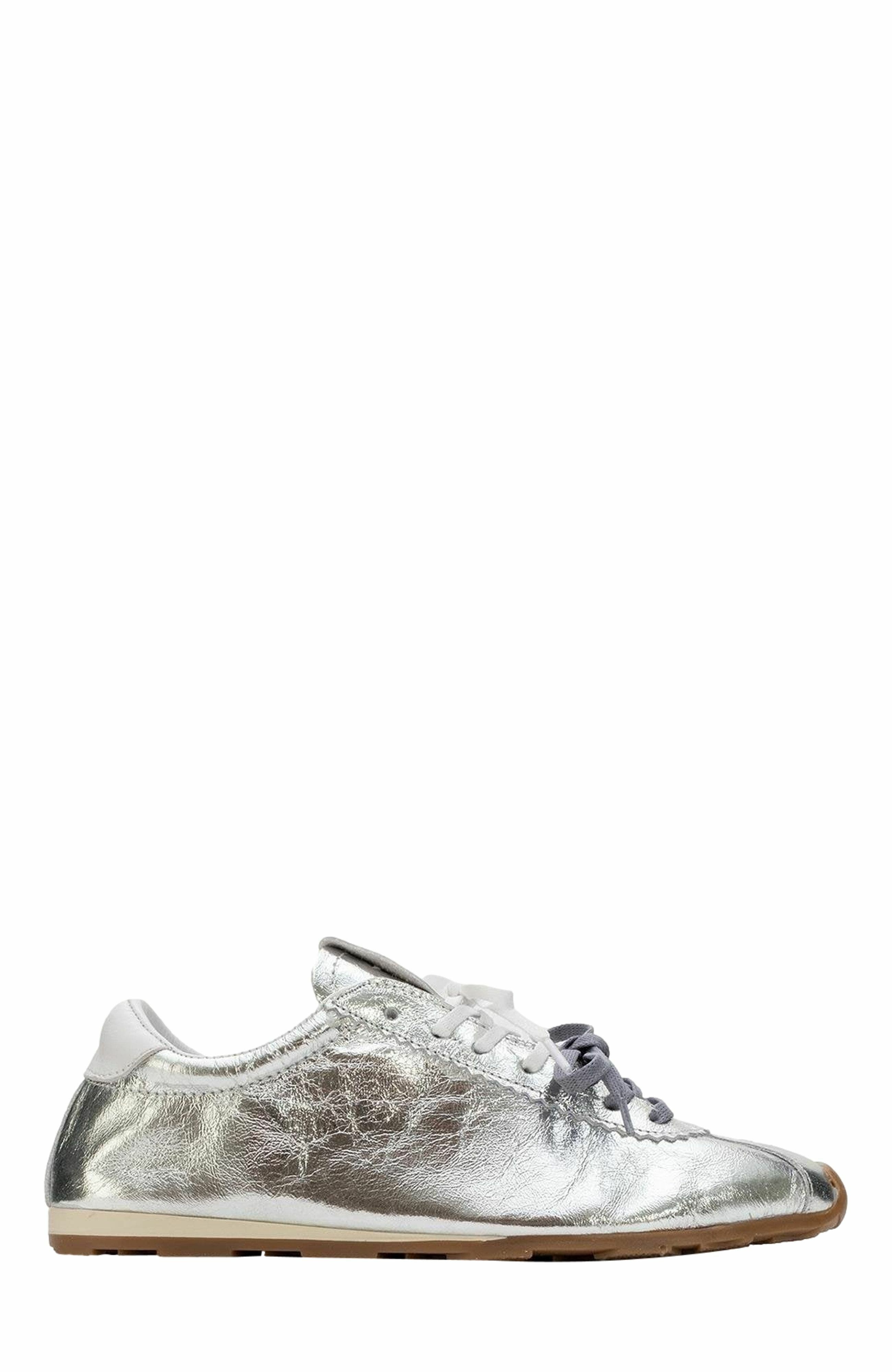 Forever & Always Shoes Crea Leather Sneakers, Alternate, color, Silver Leather