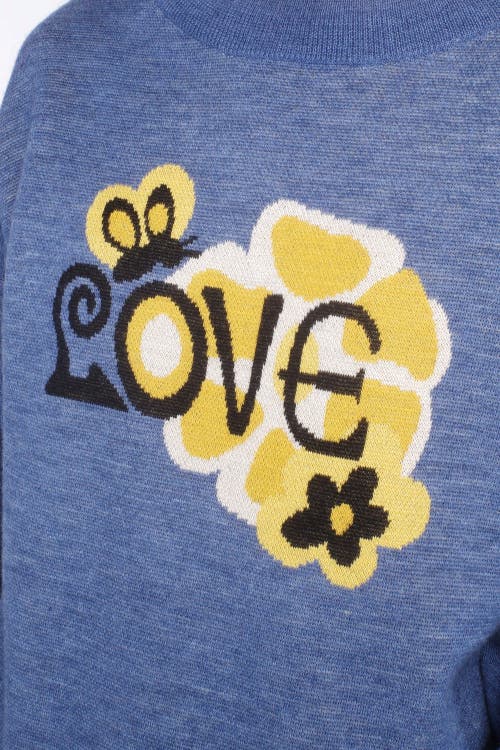 Anna Sui Love Knitwear Sweater In Cornflower Multi