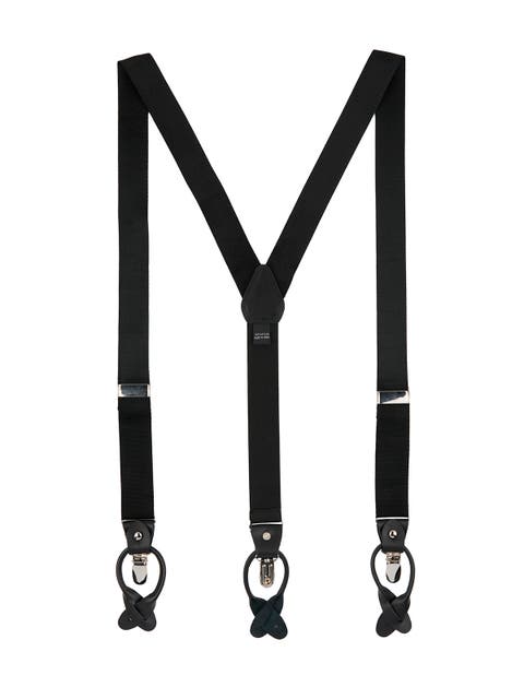 Men's Solid Web Adjustable Suspenders