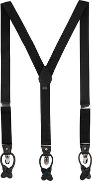 Brooklyn Brigade Men's Solid Web Adjustable Suspenders