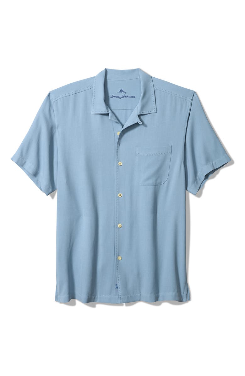 Tommy Bahama Hawaiian Herringbone Shirt, Main, color, Spring Poo