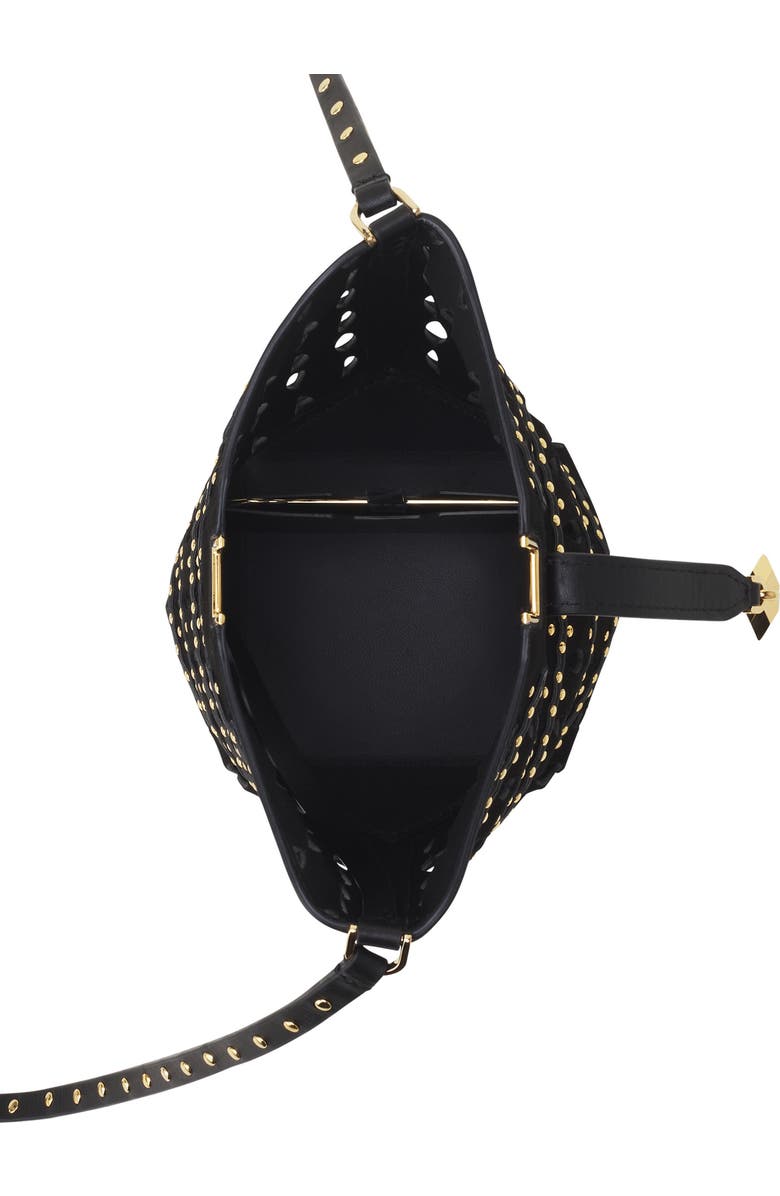 Lanvin Catch Nano By Lanvin Bucket Bag In Suede, Alternate, color, Black/Gold