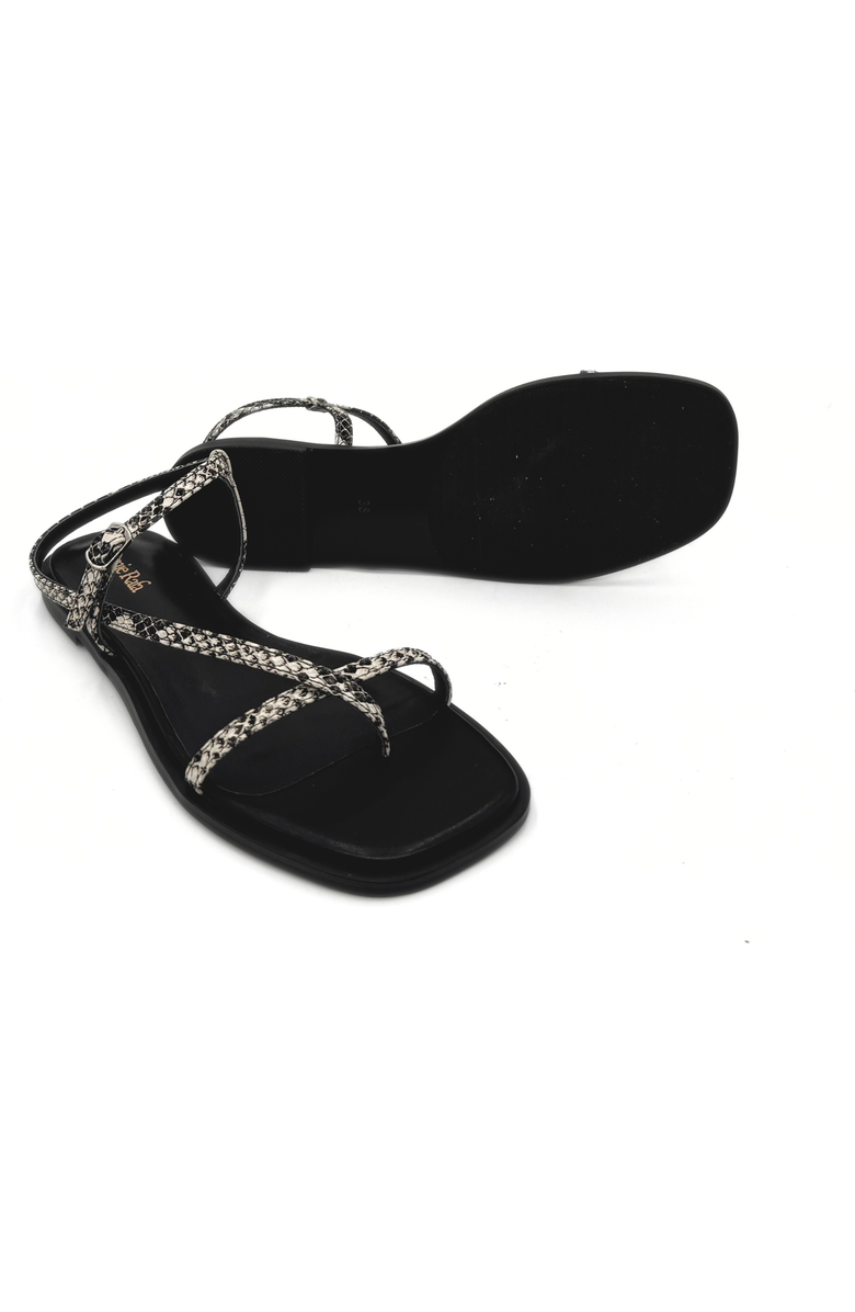 Amie Rafa Maxy Asymmetric T-Strap Sandal, Alternate, color, Snake