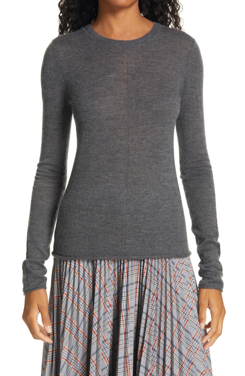 rag & bone Mandee Cashmere Long Sleeve Sweater, Main, color, Charc