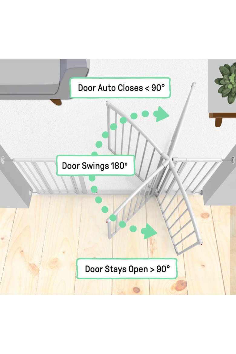 Extra Tall & Wide Safety Pet and Baby Gate, Alternate, color, WHITE