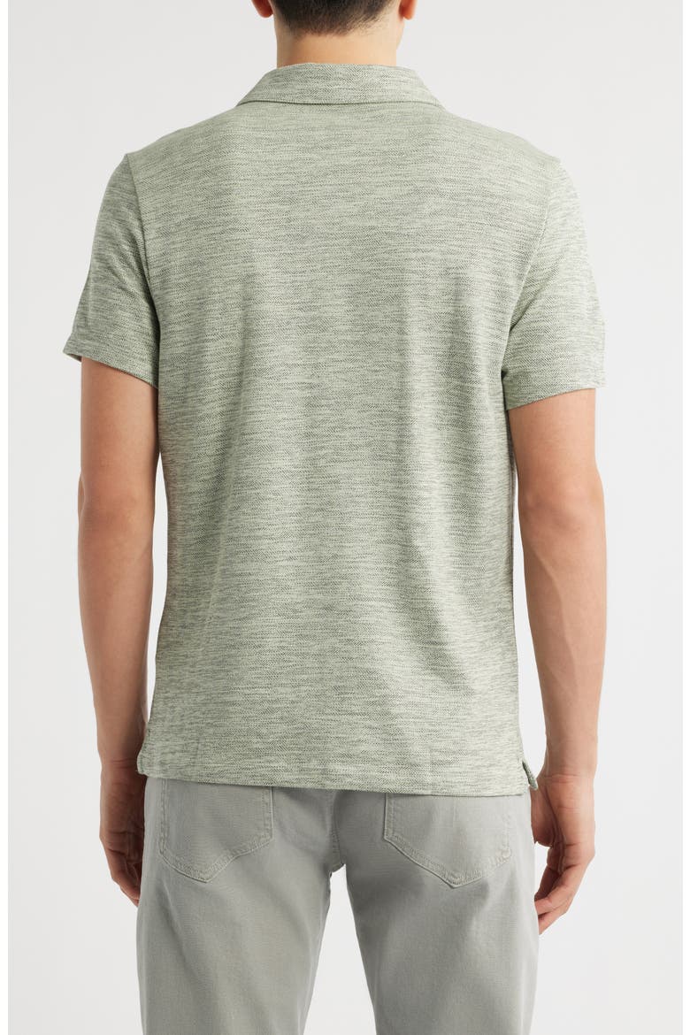 Martel Slim Fit Herringbone Jacquard Johnny Collar Polo, Alternate, color, PASTEL OLIVE