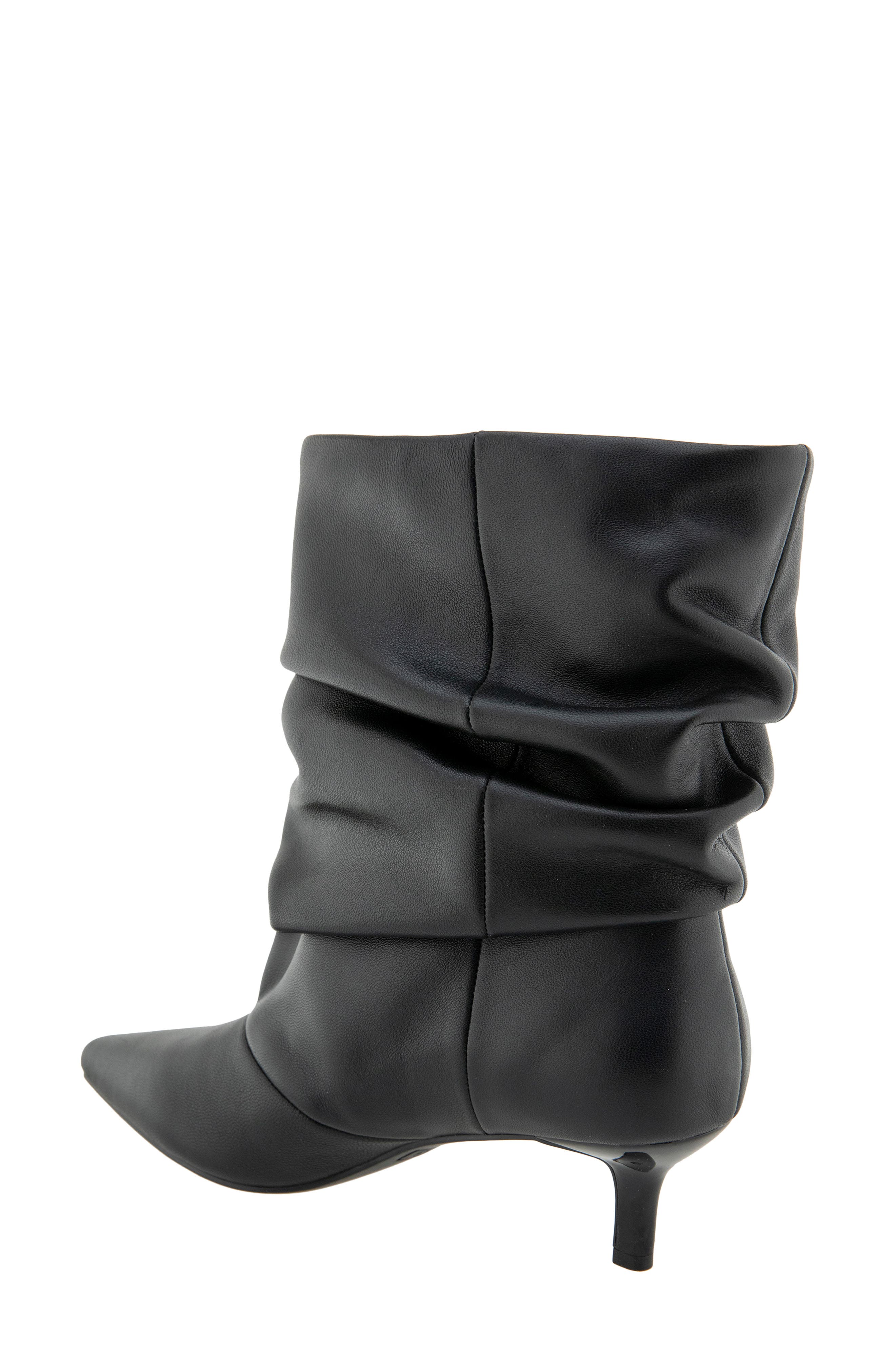 Dinay Pointed Toe Bootie, Alternate, color, BLACK LEATHER