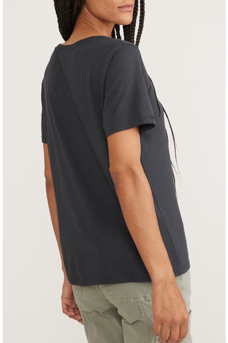 Boyfriend V-Neck T-Shirt, Alternate, color, FADED BLACK