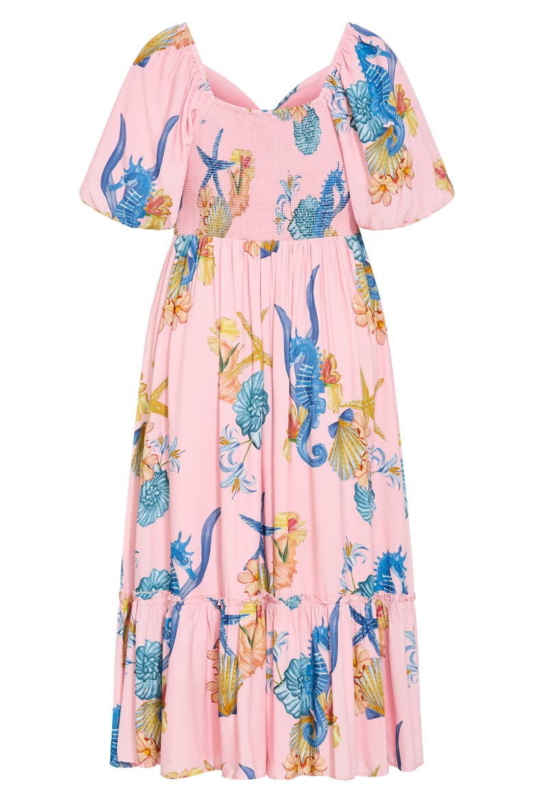 Giselle Seahorse Print Maxi Dress, Alternate, color, SEAHORSE PRINT