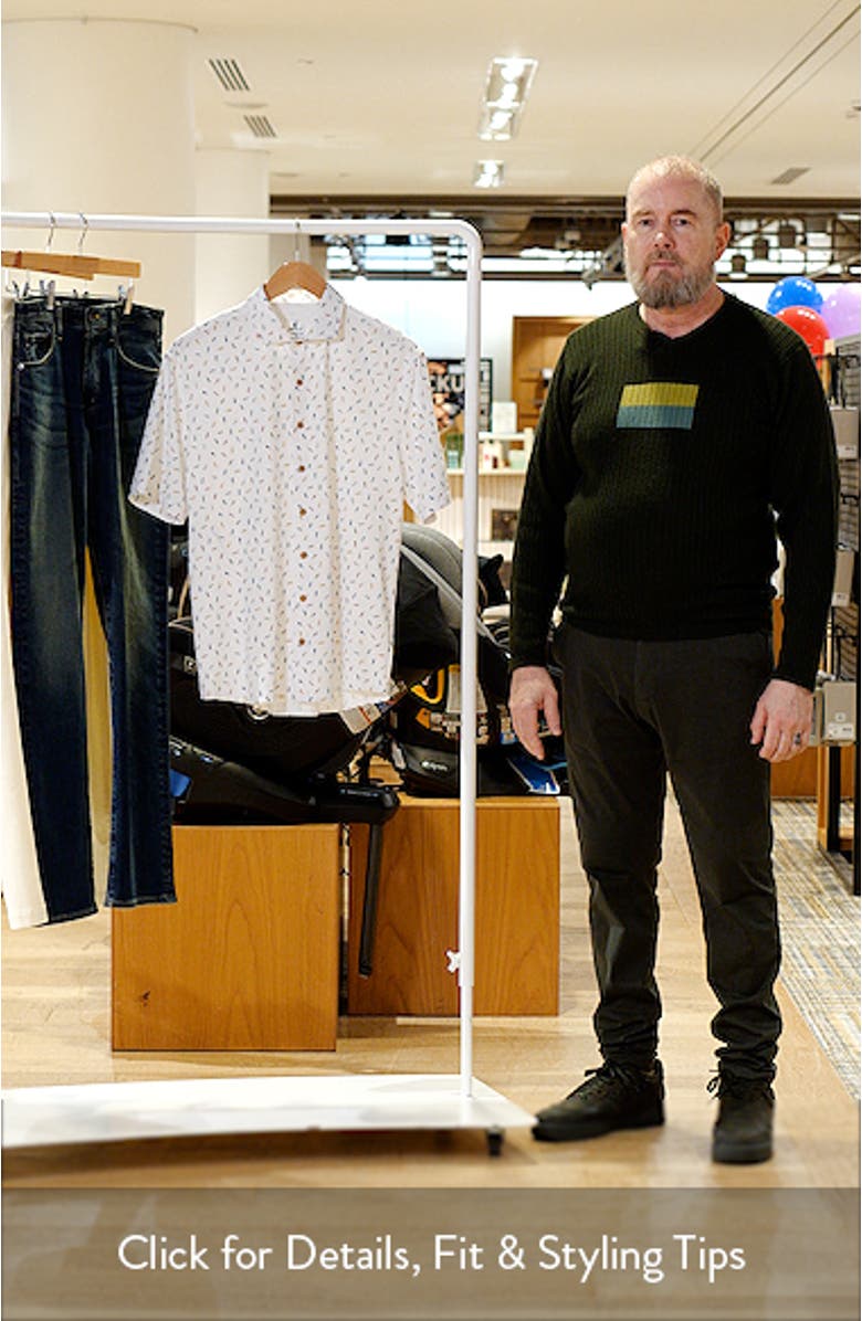 Shortboard Knit Short Sleeve Button-Up Shirt, sales video thumbnail