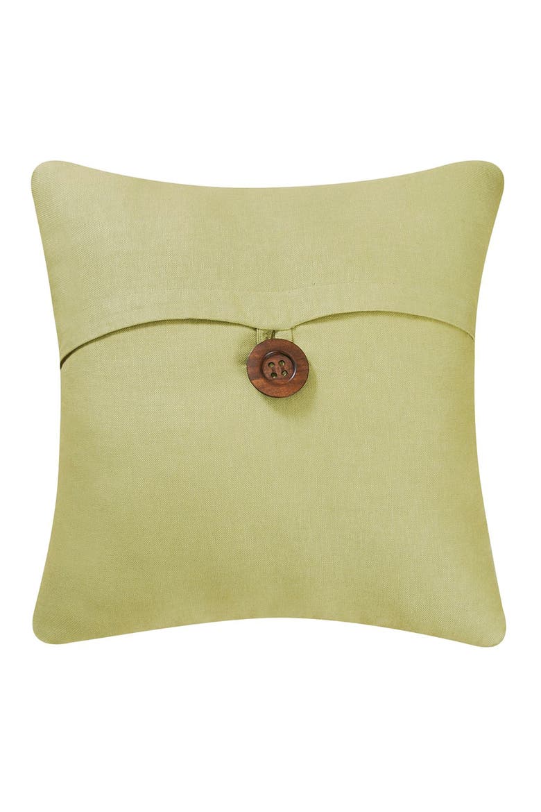 Envelope Green Feather Down Throw Pillow, 17" x 17", Main, color, Green
