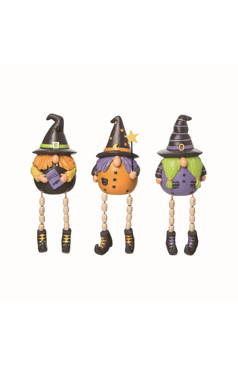 Transpac Resin Witchy Shelf Sitter Set of 3 Decorative Figurines, Main, color, Multicolored