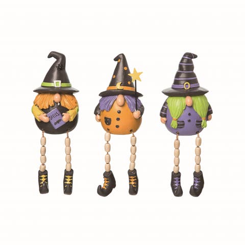 Resin Witchy Shelf Sitter Set of 3 Decorative Figurines