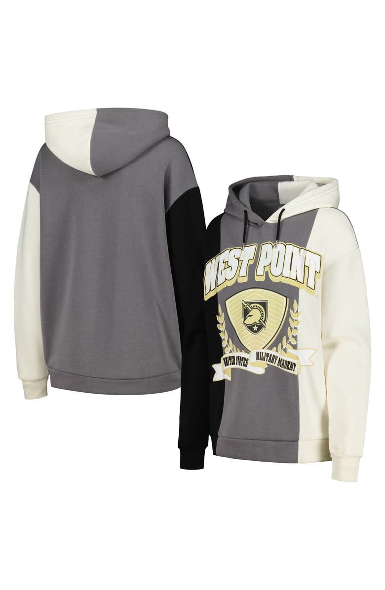 GAMEDAY COUTURE Women's Gameday Couture Black Army Black Knights Hall of Fame Colorblock Pullover Hoodie, Main, color, 