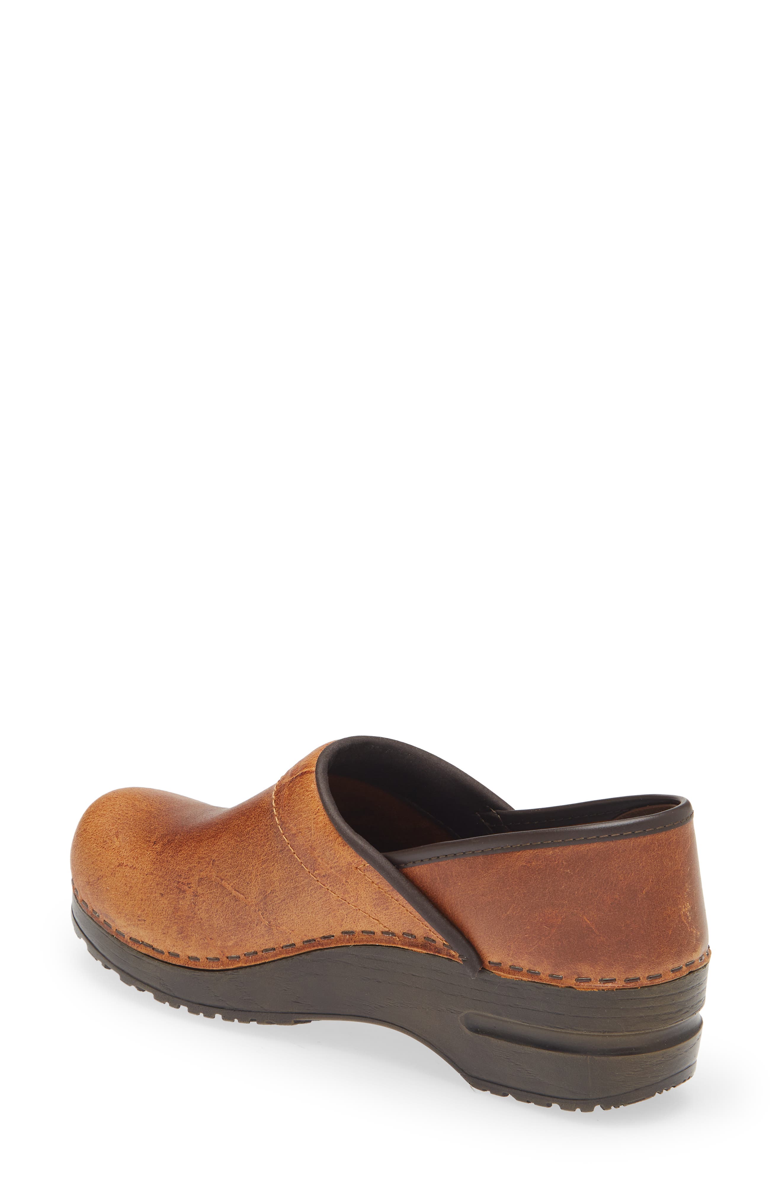 Sanita Errol Leather Clog, Alternate, color, Cognac