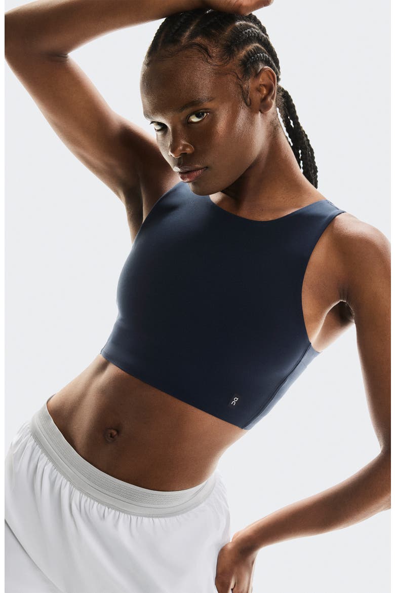 Core 2 in 1 Crop Tank Top, Alternate, color, NAVY