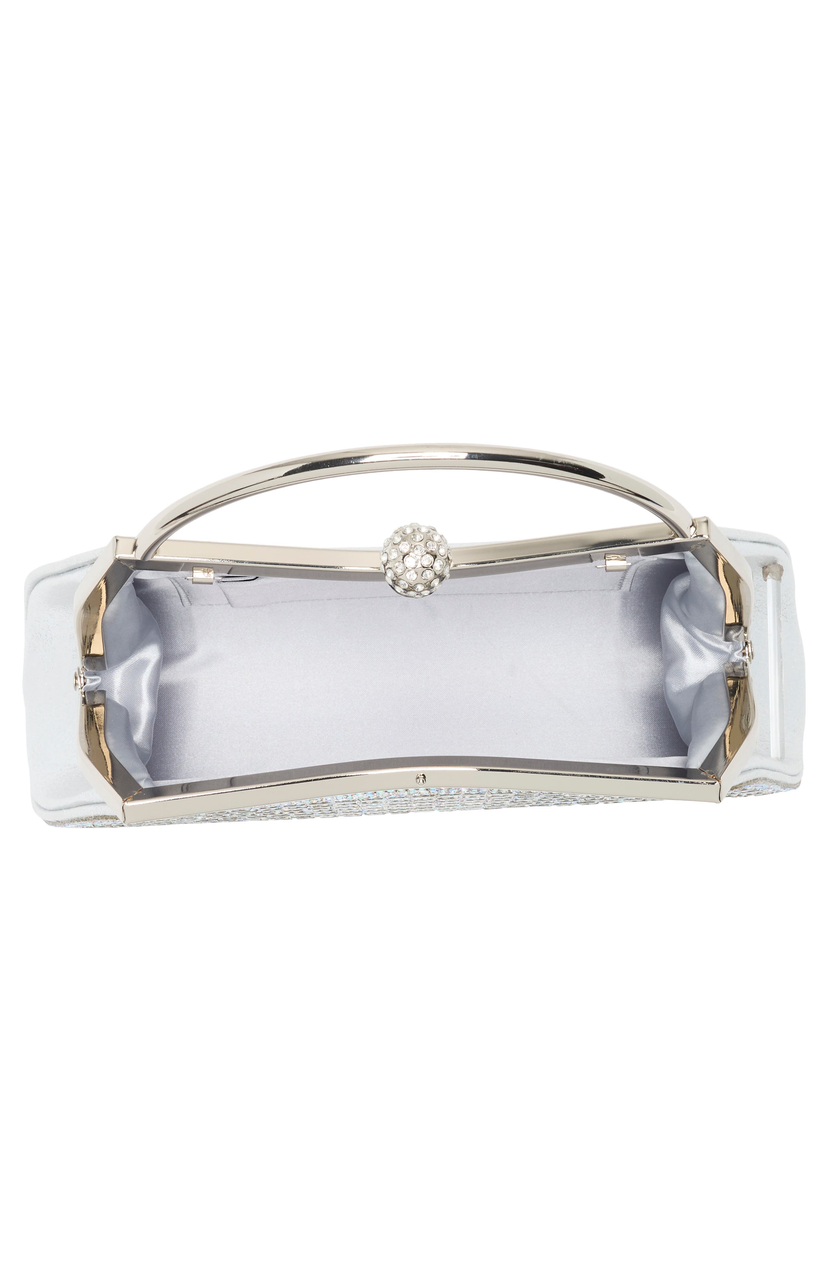 ALESSIA BIANCHI Rhinestone Top Handle Bag, Alternate, color, Platinum