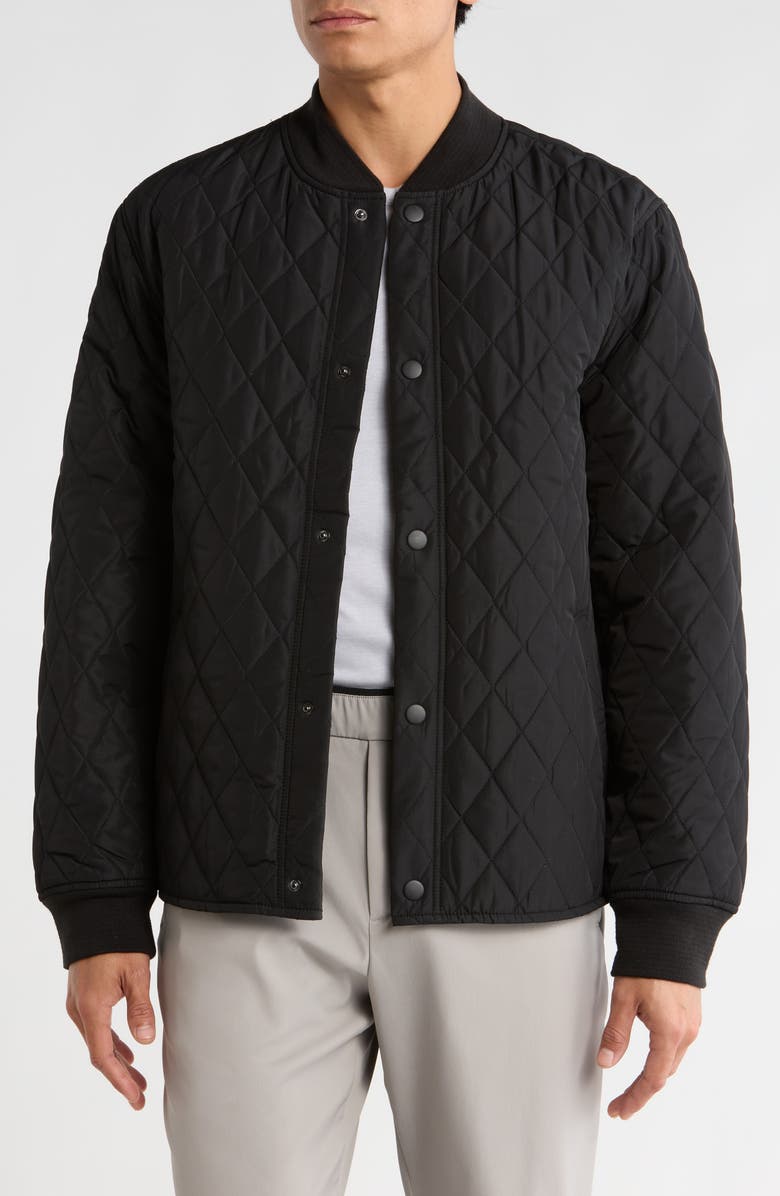 Joe's Diamond Quilted Jacket, Main, color, Black