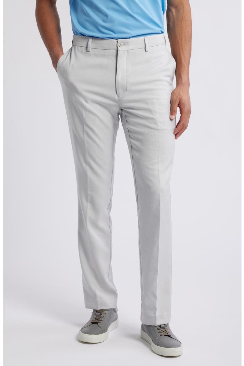 Mèlange Flat Front Dress Pants, Main, color, BRITISH GREY
