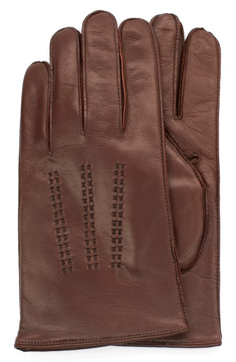 Topstitch Cashmere Lined Gloves