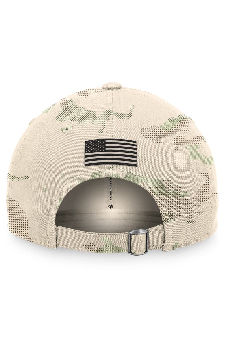 TOP OF THE WORLD Men's Top of the World Khaki Oklahoma Sooners OHT Military Appreciation Camo Dune Adjustable Hat, Alternate, color,