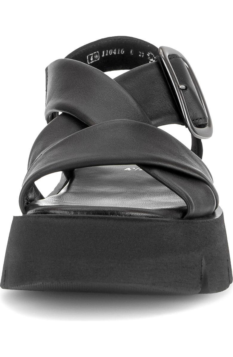 Gabor Ankle Strap Platform Sandal, Alternate, color, Black