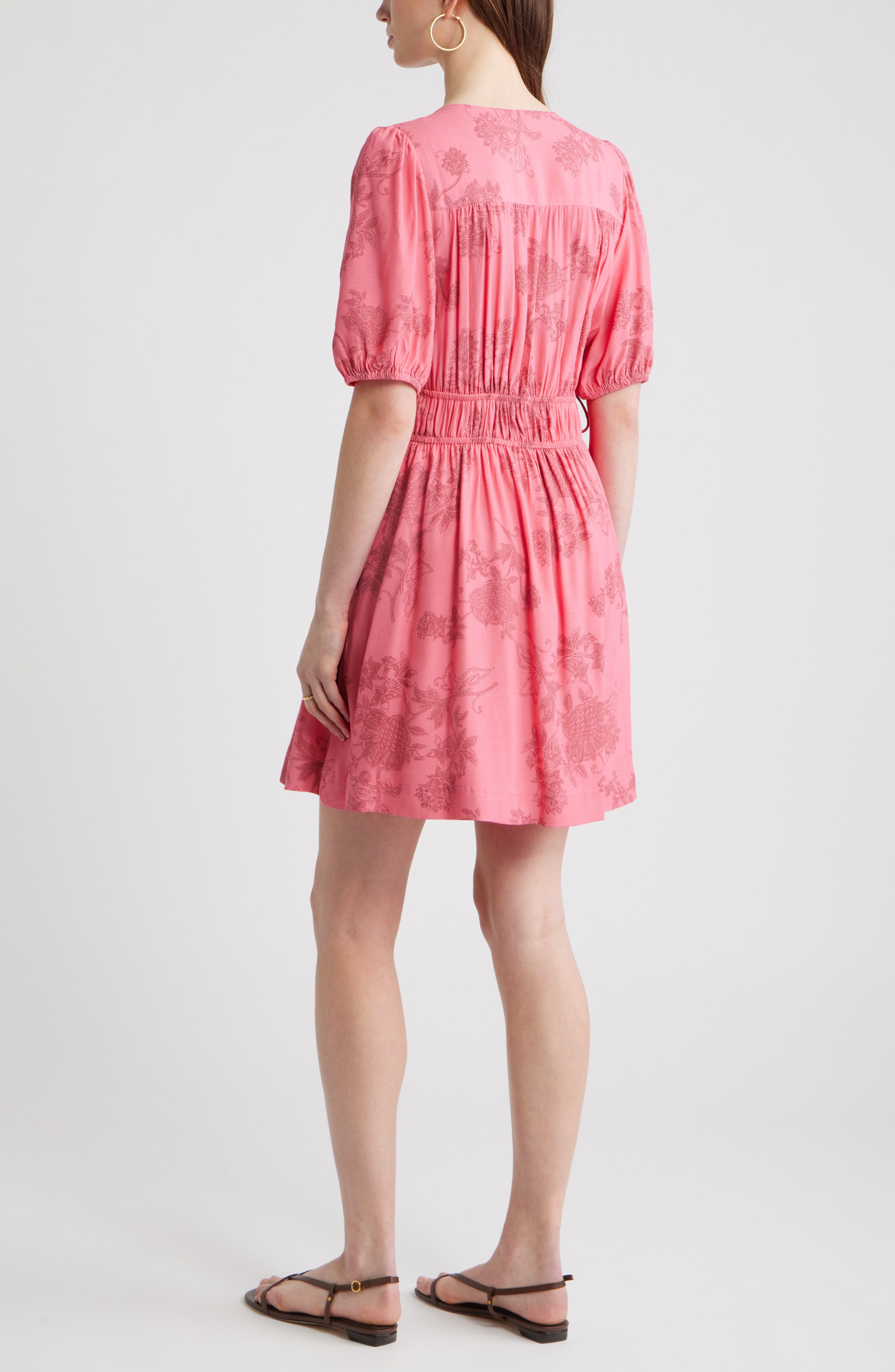 Print Puff Sleeve Minidress - image 4