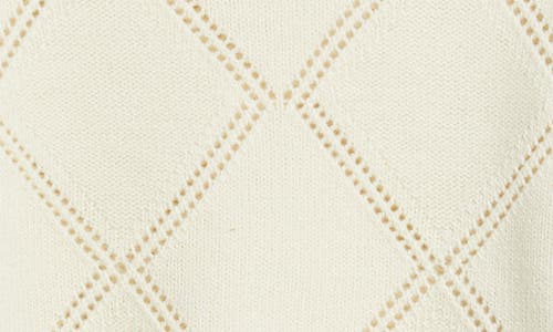 Vince Textured Argyle Sweater Cream In White